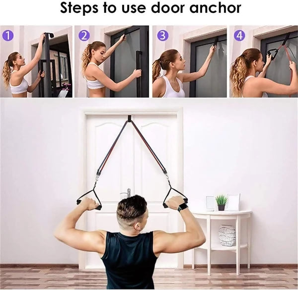 Gym Belt with Box | 5-in-1 Power Exercise Resistance Band Set | Adjustable Fitness Equipment for All