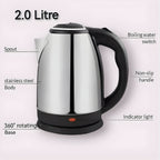 Automatic Electric Kettle, 2.0L Fast Heating Stainless Steel Body, for Home & Office