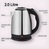 Automatic Electric Kettle, 2.0L Fast Heating Stainless Steel Body, for Home & Office