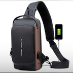 Fashion Men Sling Bag Pack with Lock Waterproof, for Men