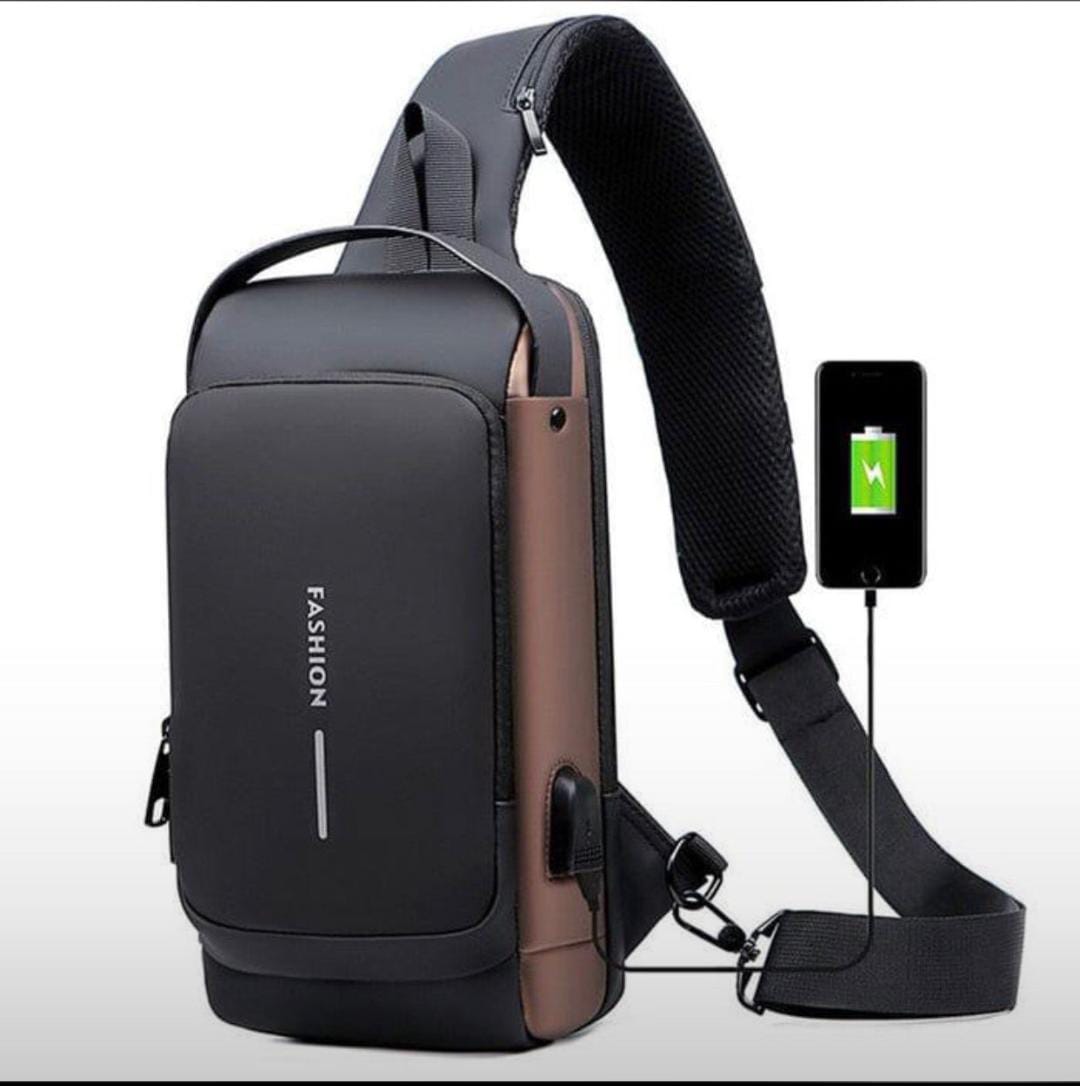Fashion Men Sling Bag Pack with Lock Waterproof, for Men
