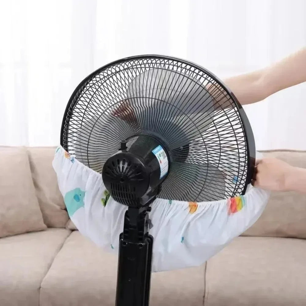 Cartoon Style Fan Cover for Floor Standing Electric Fan Dust Protection