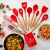 Silicone Cooking Utensils 12pcs Set, Heat-Resistant Non-Stick Tools, for Kitchen Use