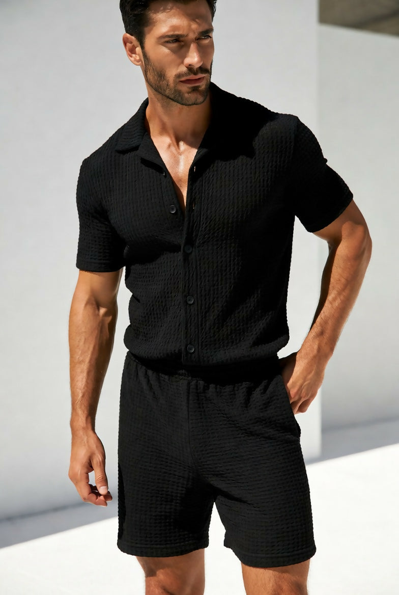 New Trendy Black Tracksuit for Men – Premium Comfortable Sports & Casual Wear Set Large