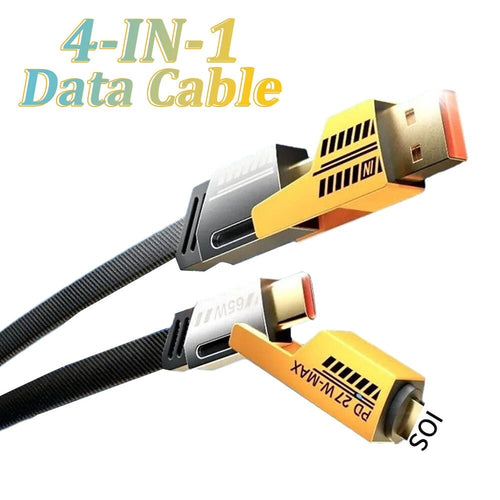 Logilink 60W 4-in-1 Weaving Fast Charging Data Cable (1000mm)