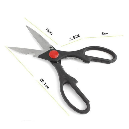 Multifunctional Kitchen Scissors – Stainless Steel Blades (Random Color)