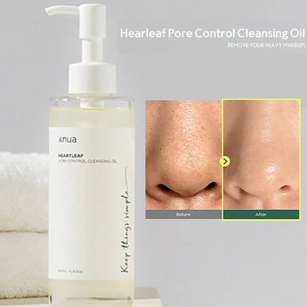 Anua Heartleaf Cleansing Oil Korean Deep Pore Cleanser Oil