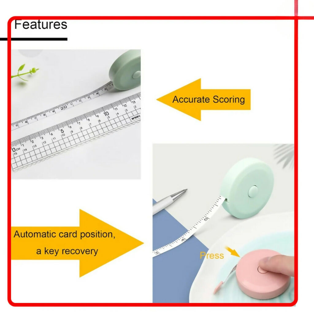 Portable Mini Tape Measure 1.5cm/60inch