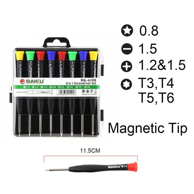 SW-6308A 8-in-1 Screwdriver Set, Precision Mobile & Electronics Repair Kit
