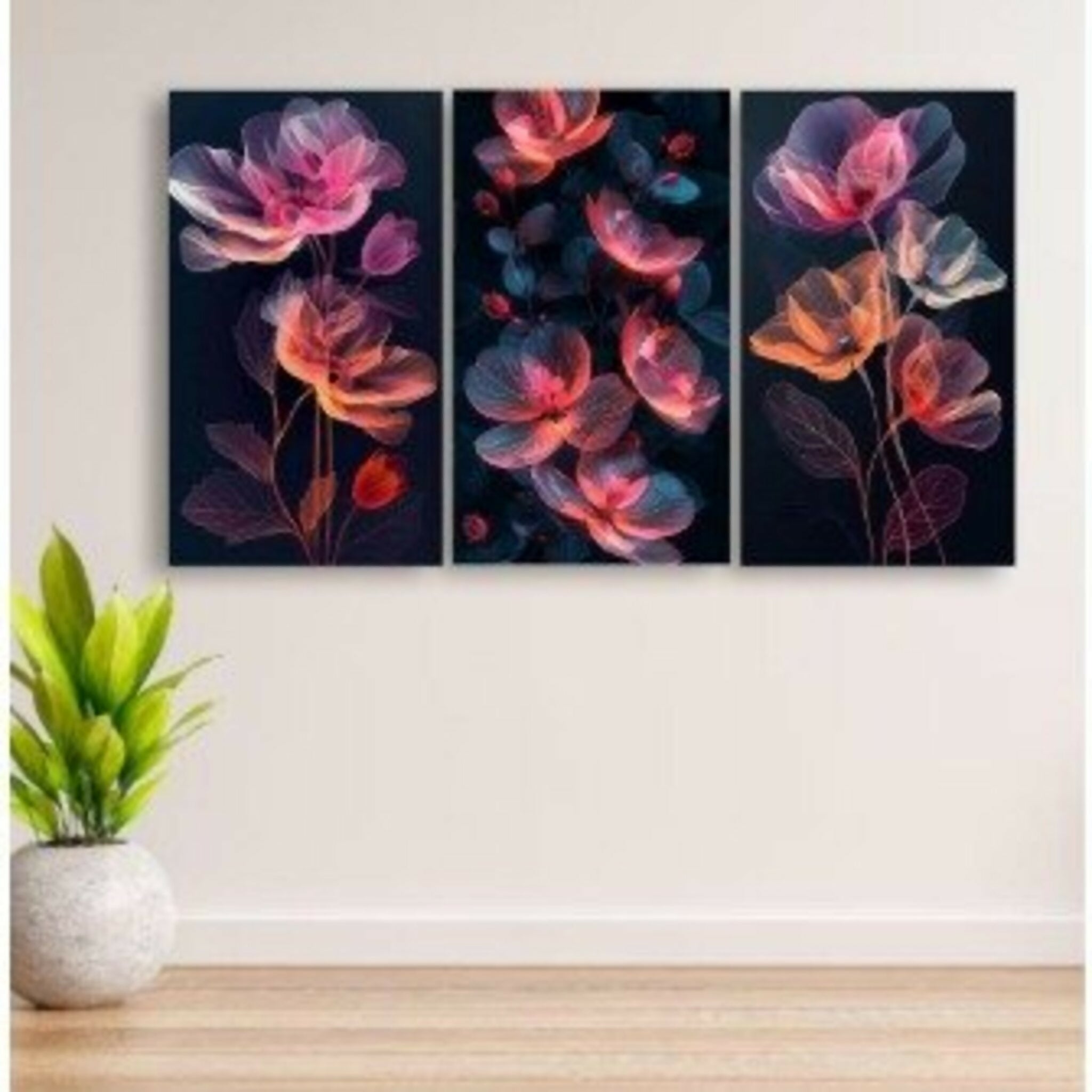 Set Of 3 Wall Art Wooden Phototile Frames