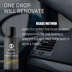 Ouhue Plastic Refreshing Nano Coating, Advanced Car Interior And Exterior Plastic Restorer