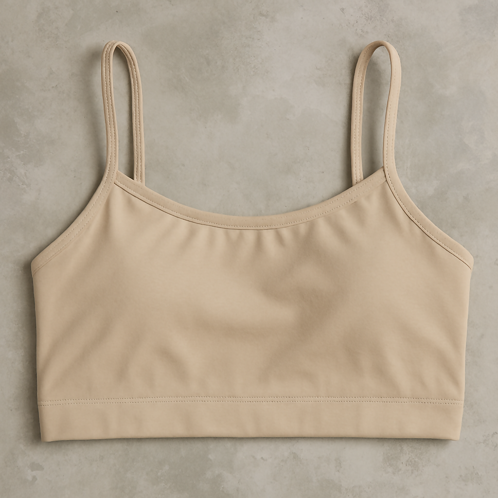 Teenagers’ Malai Non-Padded Bra – Soft, Lightweight & Comfortable Everyday Wear Lingerie, Plain Design in Beige, Sizes 28, 30, 32