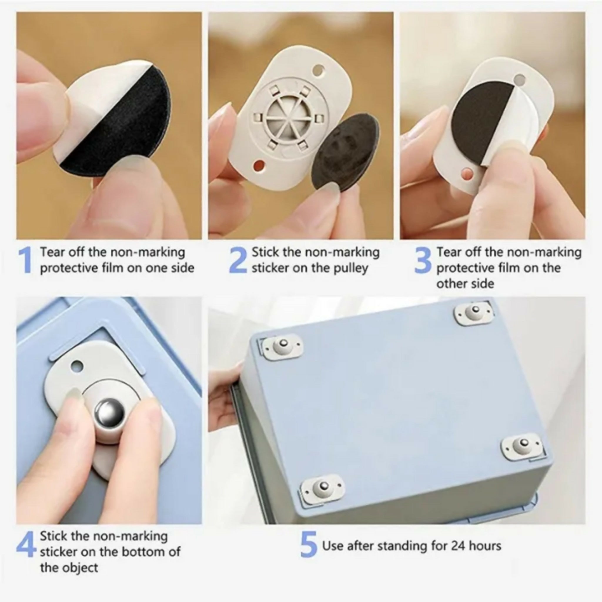 Pulley Wheel Pack of 4 Pcs – Smooth Rotation Card Packing Wheels | Compact & Easy-to-Use Utility Rollers