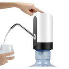 Automatic Rechargeable Water Pump Dispenser White Black ABS