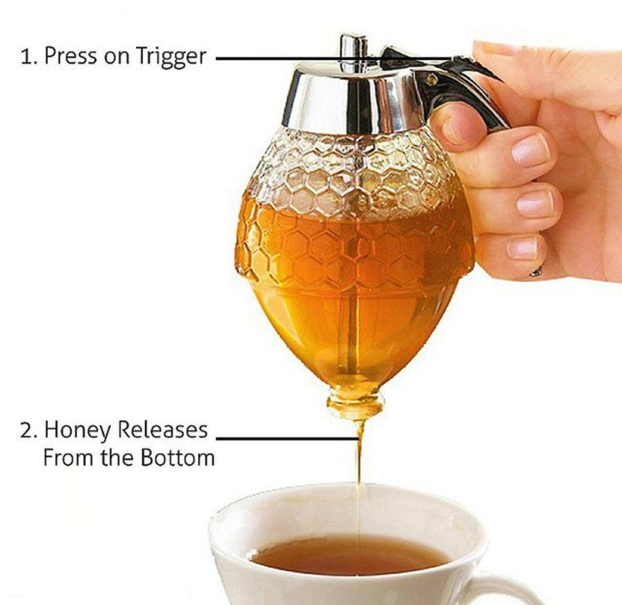 Honey Dispenser Juice Syrup Pot