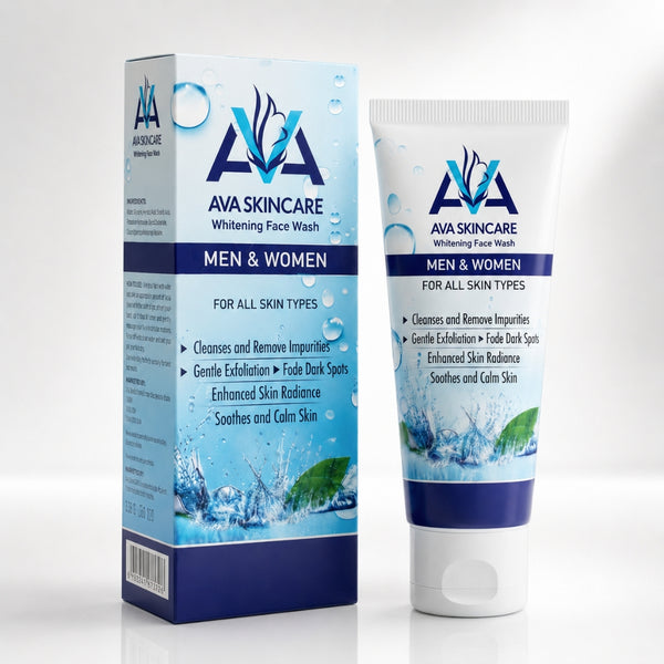 AVA Skin Care, Whitening Face Wash, Gentle Brightening Facial Cleanser for Daily Use