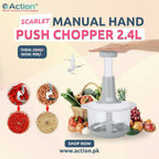 Manual Hand Push Chopper, Unbreakable Body with 2.4L Capacity, for Vegetables & Meat