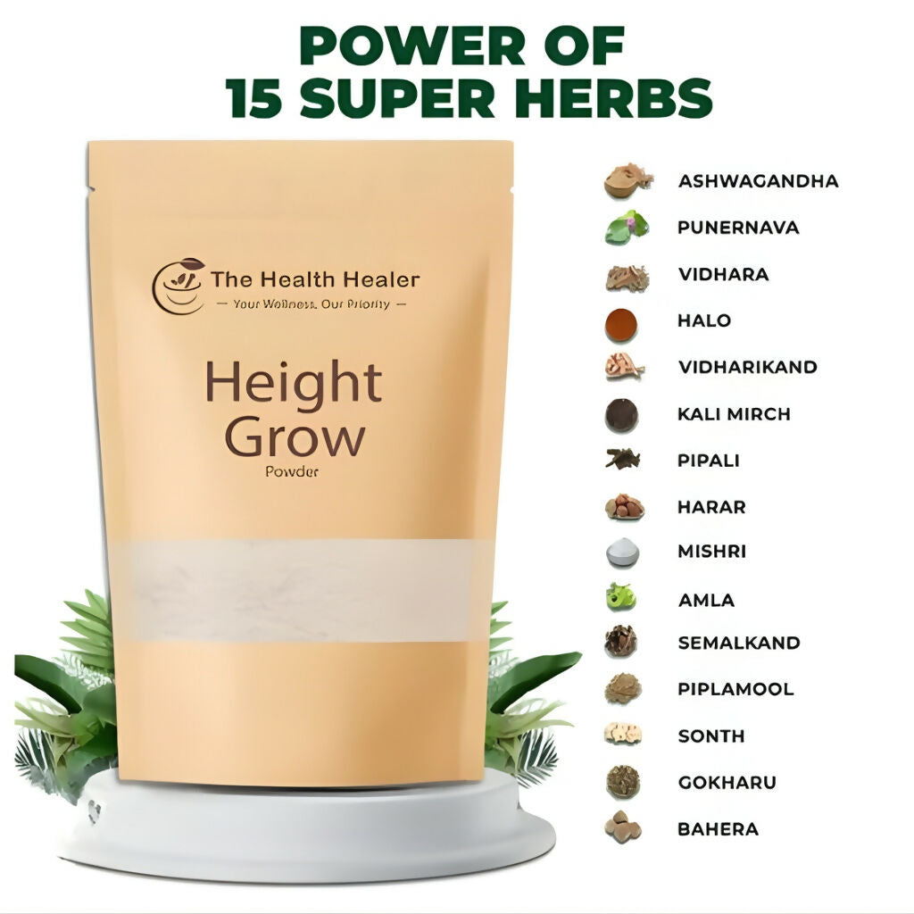 The Health Healer Height Grow Powder, Natural Growth Support