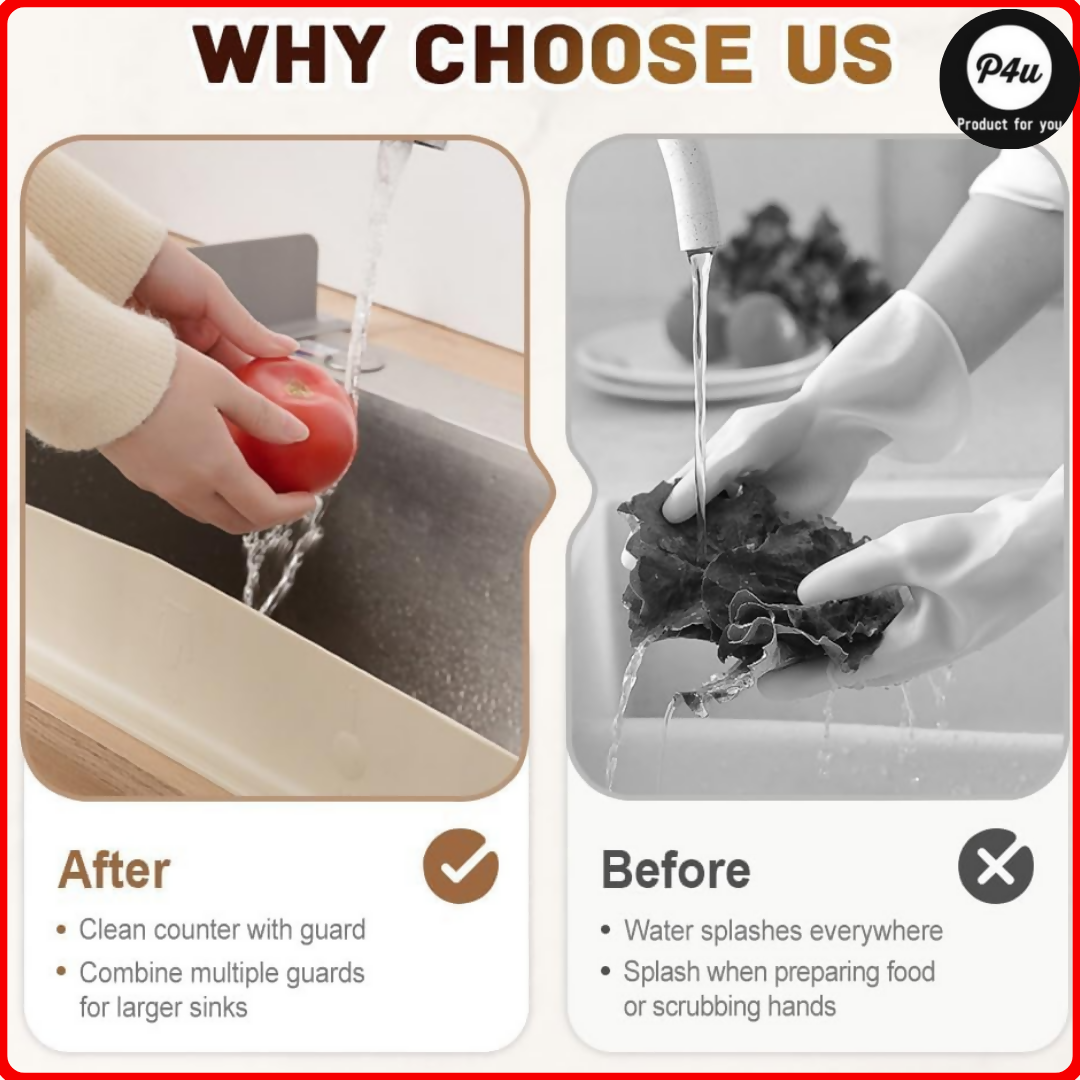 Durable Green Splash Guard Kitchen Sink Guard That Can Be Placed Behind the Sink