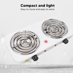 Double Electric Stove Two Burner Coil Heating Hot Plate