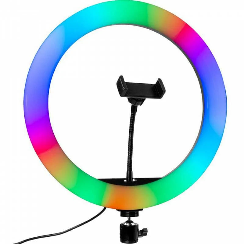 MJ33 RGB LED Soft Ring Light, Adjustable Color Studio Lighting