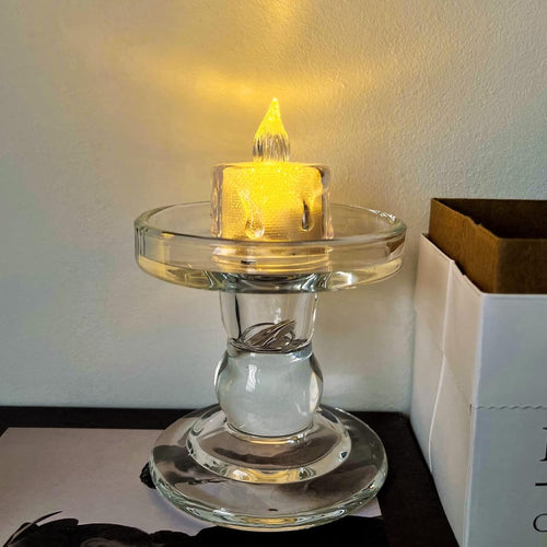 Flickering LED Flameless Tea Lights – Realistic Decorative Candles
