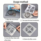 Disposable Drain Hair Catcher Stickers Pack Of 10 Multi Purpose Mesh Filter