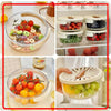2-in-1 Drainer & Strainer Basket, Foldable Washing Bowl