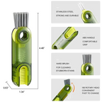 3 In 1 Silicone Cup Brush Set With Straw And Lid Cleaner