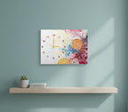Modern Rectangular Wooden Wall Clock With Brain Art Print