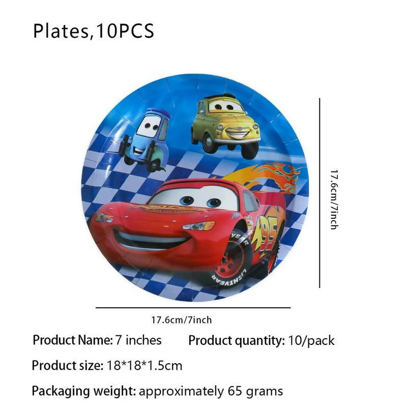 Character Birthday Plates | 10 Pcs Set