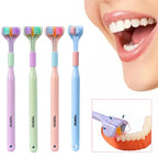 Three-Sided Soft Bristle Toothbrush, Wrap-Around Deep Cleaning - 3pcs pack