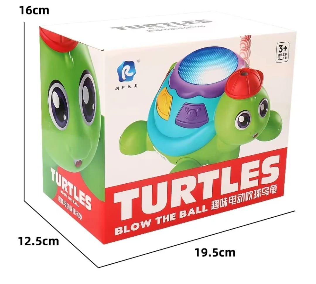 Blow The Ball Turtle Interactive Toy, Fun Interactive Play for Kids