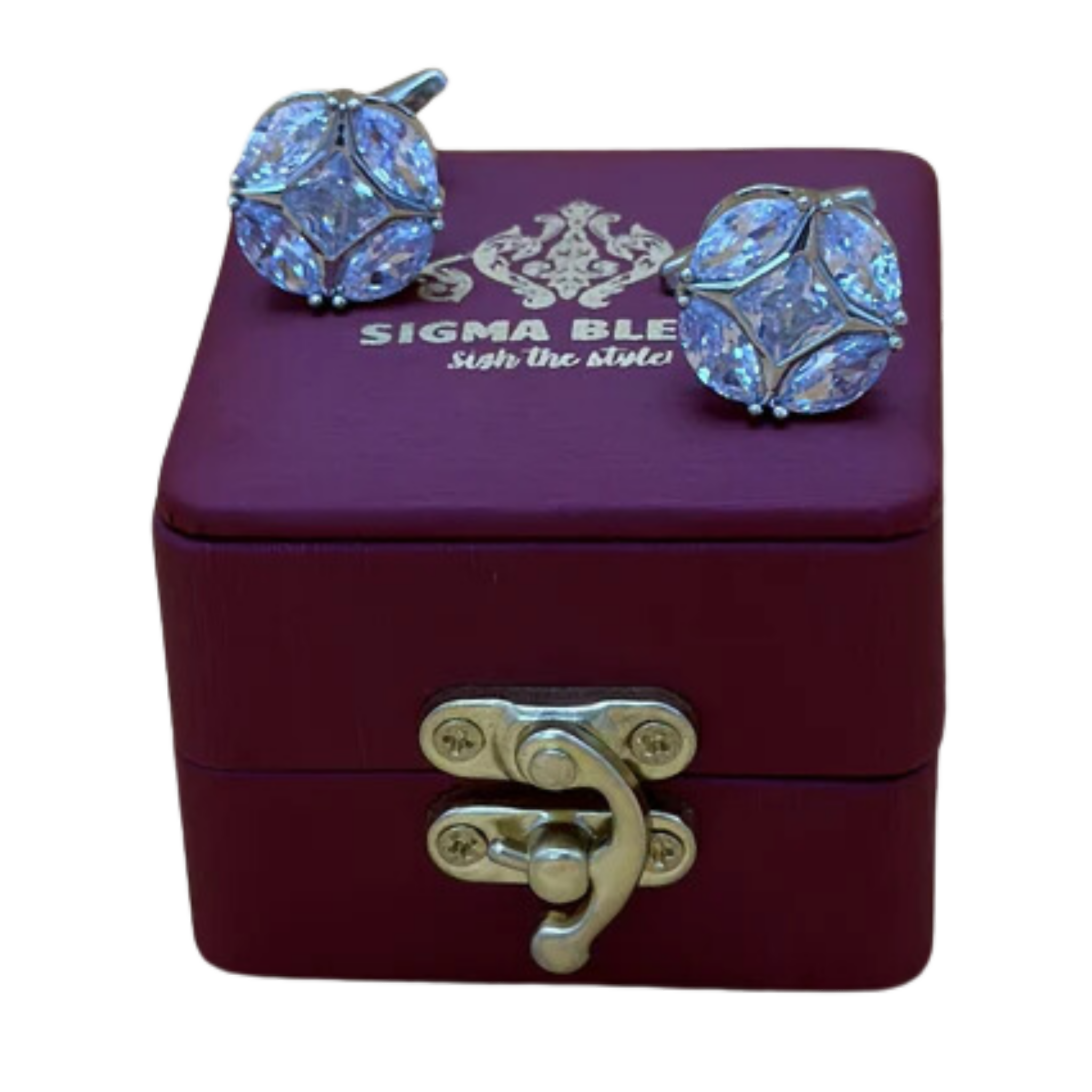 Cuff links Stud Button, Premium & Silver Four Star, for Formal Attire