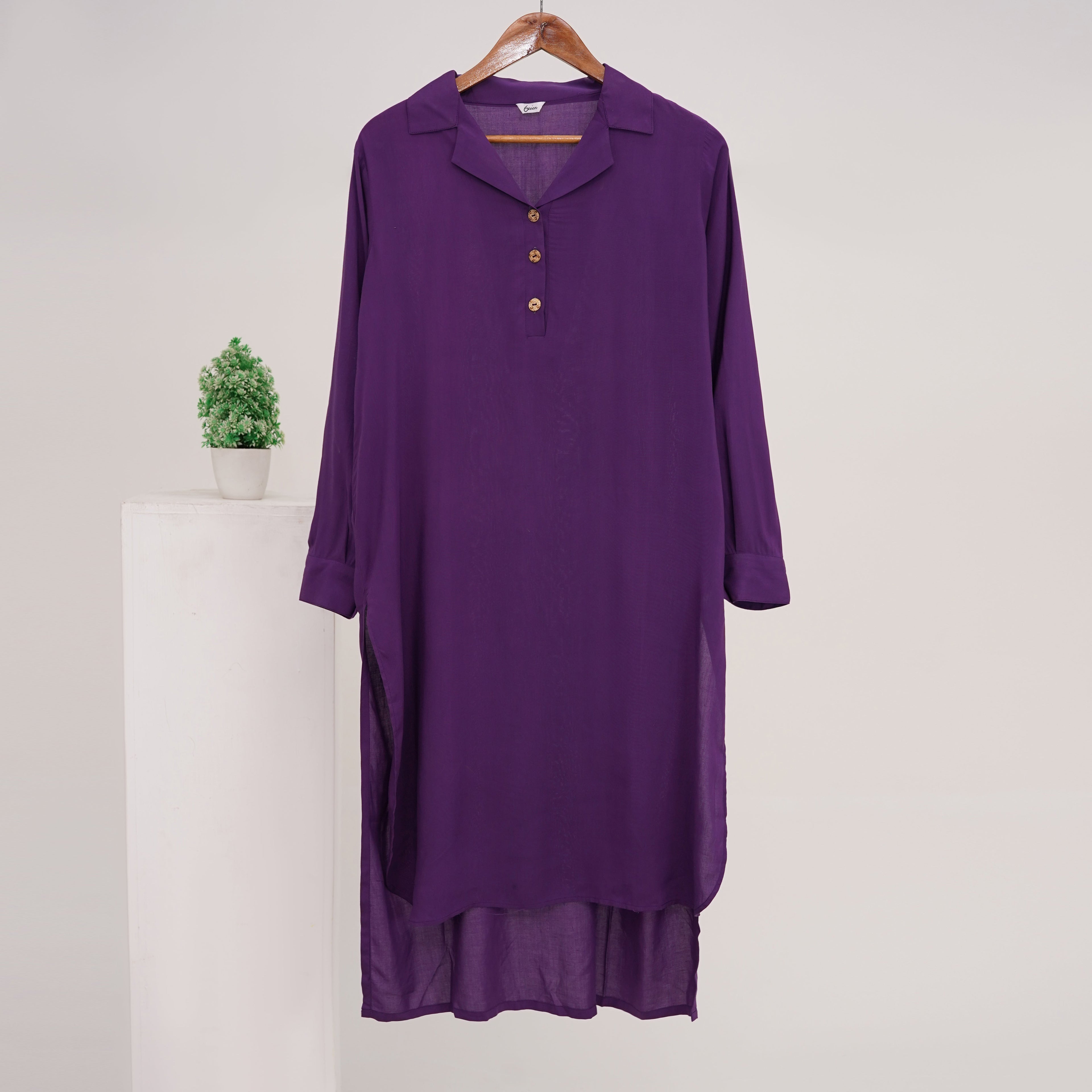 Violet linen shirt