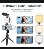 AY-49 Vlogger Video Making Kit With Mic Light And Tripod