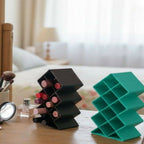 10 Grid Lipstick Organizer with Storage Box – Makeup & Cosmetic Holder | Random Color