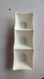 3 Grid Japanese Dip Sauce Tray Plastic