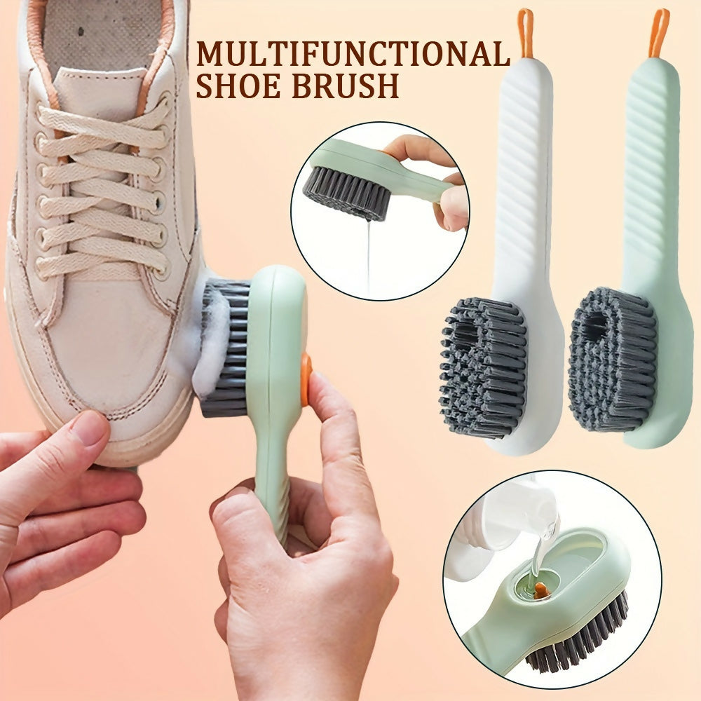 Multi-purpose Shoe Brush Soft Bristle Automatic Liquid Long Handle Cleaning Brush Clothes Board Brush Household Cleaning Tools
