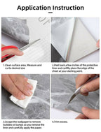 Self Adhesive White Marble Sheet Sticker For Kitchen, Cupboard, Wall – Anti Oil And Heat Resistant Wallpaper – SIZE 60X200 – 1 pcs