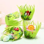 Decorative Basket With Butterfly And Flower Appliqués