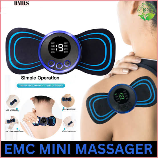 EMS Butterfly Rechargeable Neck And Body Massager With Foot Massager Pad