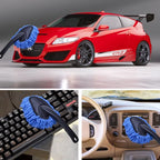 Car Cleaning Waxing Brush Telescopic Handle Soft Microfiber Brush
