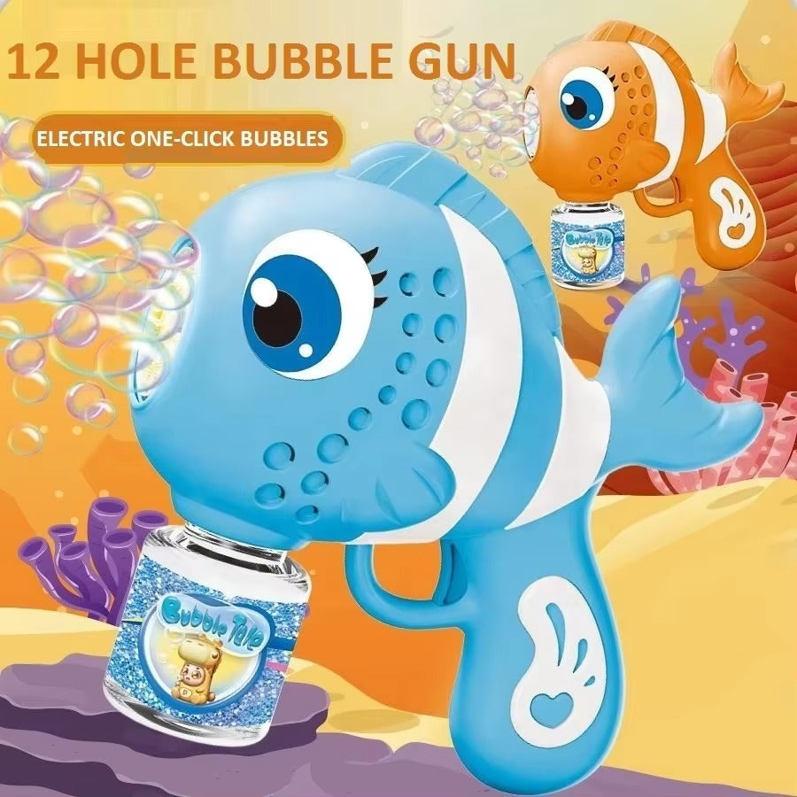 Fish-Shaped Automatic Bubble Blower With LED Lights
