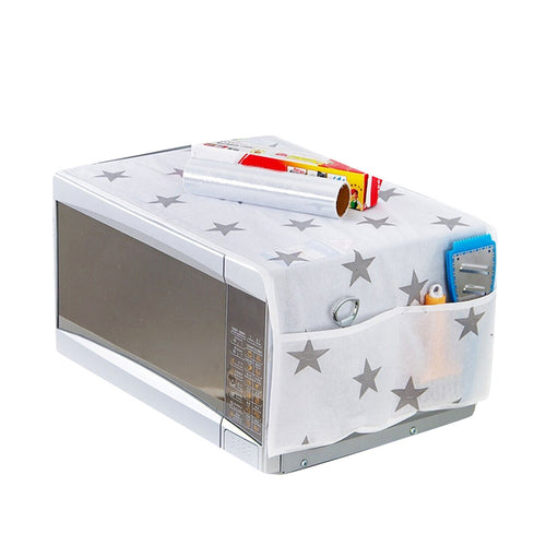 Microwave Oven Cover with Storage Pocket Kitchen Cover