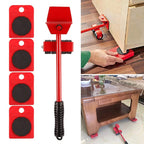 Heavy Duty Furniture Mover Tool Set, Lever Lifter & 360° Roller Sliders