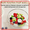 2-in-1 Drainer & Strainer Basket, Foldable Washing Bowl