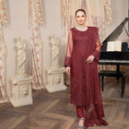 Semi-Stitched Shirt with Embroidered Adda Work