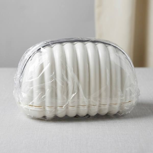 Luxury Shell Shape Tissue Box – Elegant Wave Pattern Paper Napkin Dispenser for Home & Office Decor