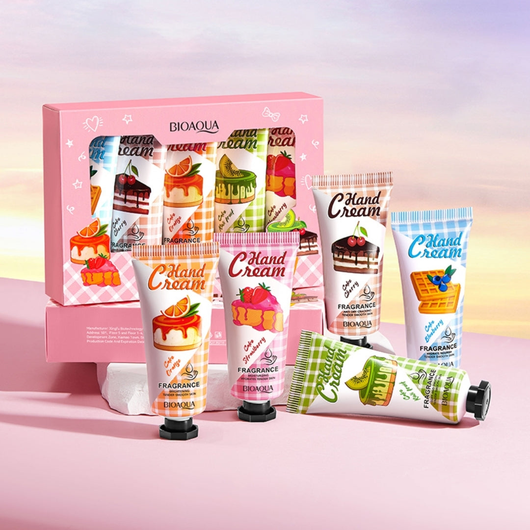 Five compact hand creams for simple everyday moisture and care.